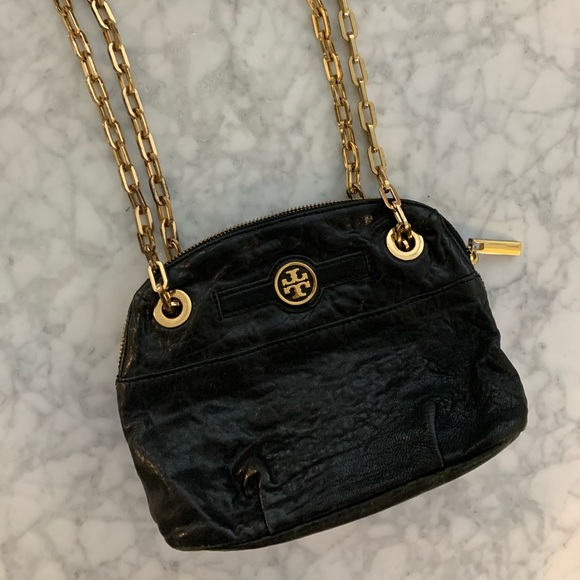 Tory Burch Handbags - Tory Burch Mini Dena black convertible strap purse